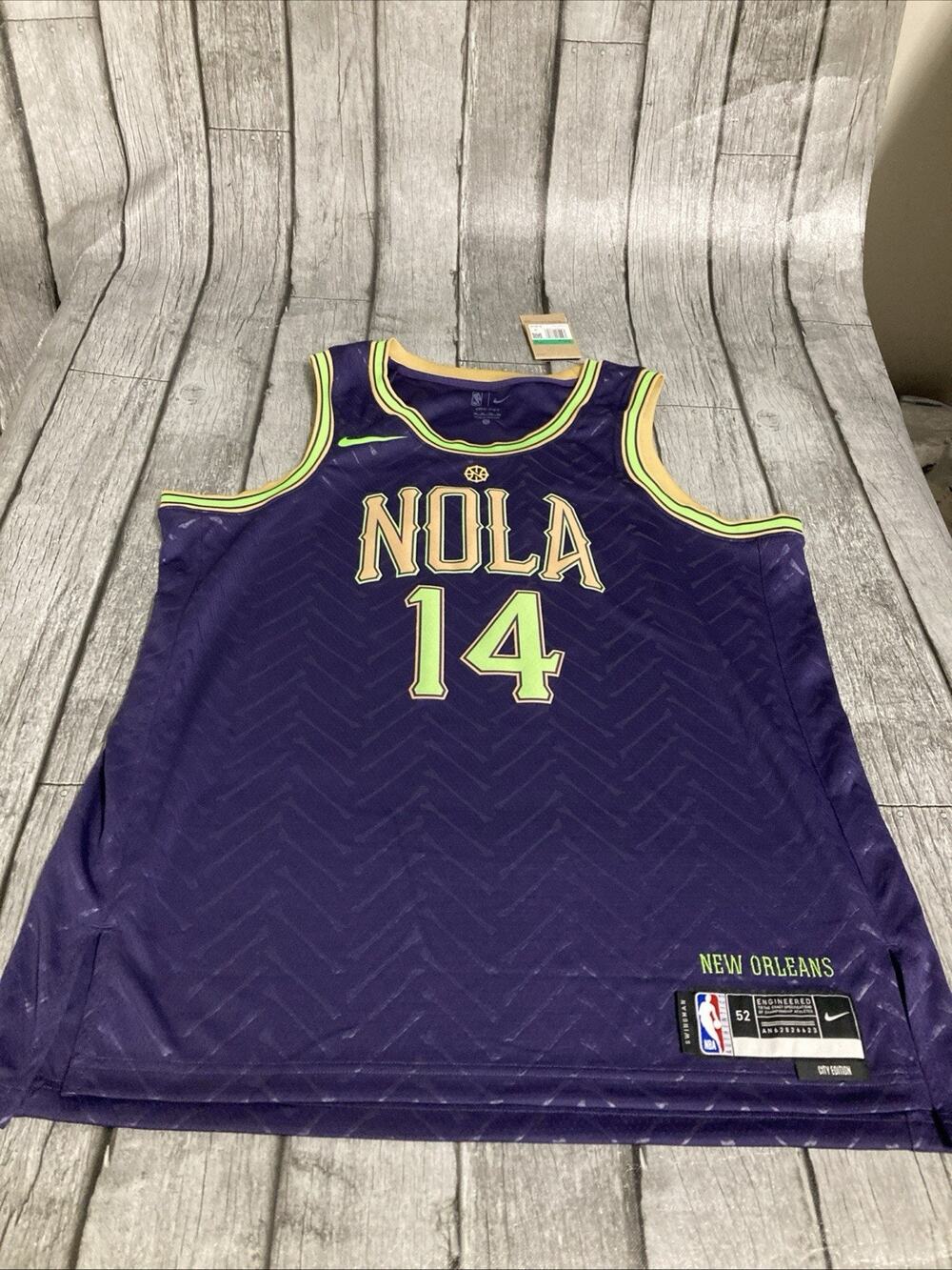 NWT Men’s Nike New Orleans Pelicans City Connect Jersey Sz 52 XL Brandon Ingram
